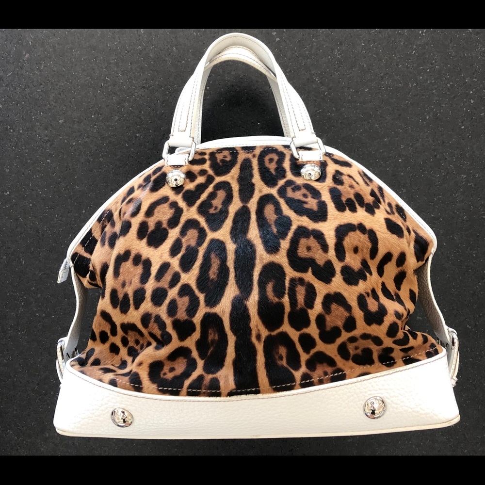 Dolce and Gabbana pony hair leopard print tote